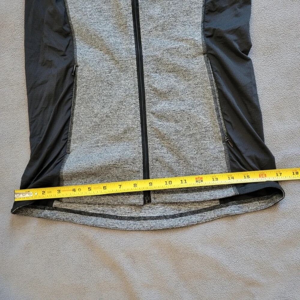 VICTORIA'S SECRET Jacket Womens Large Gray Sports Black Zip Up Reflective Thumbs - Picture 5 of 14